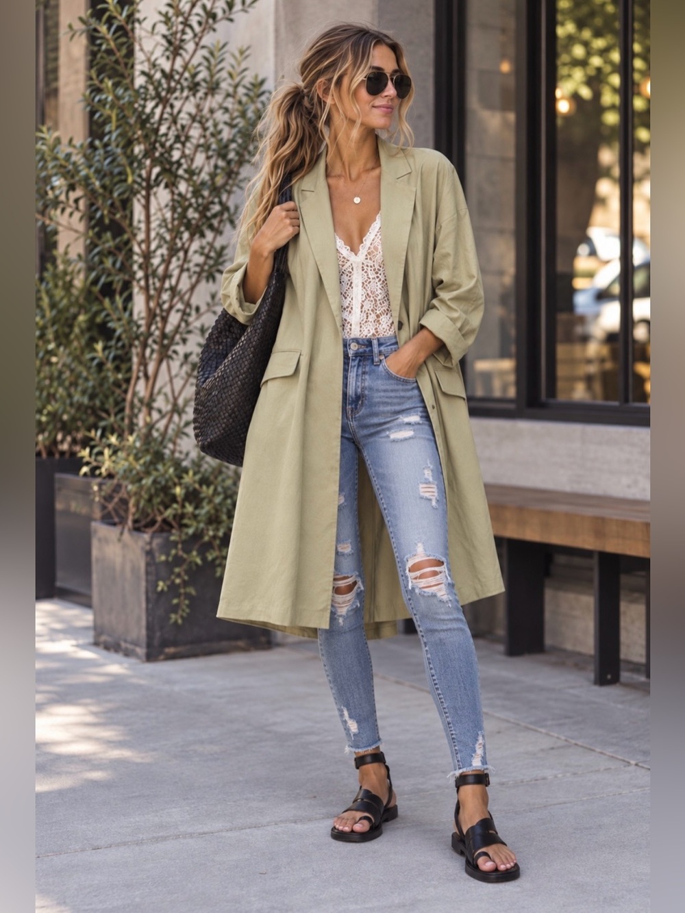 NWT Zara Flowy Trench Coat